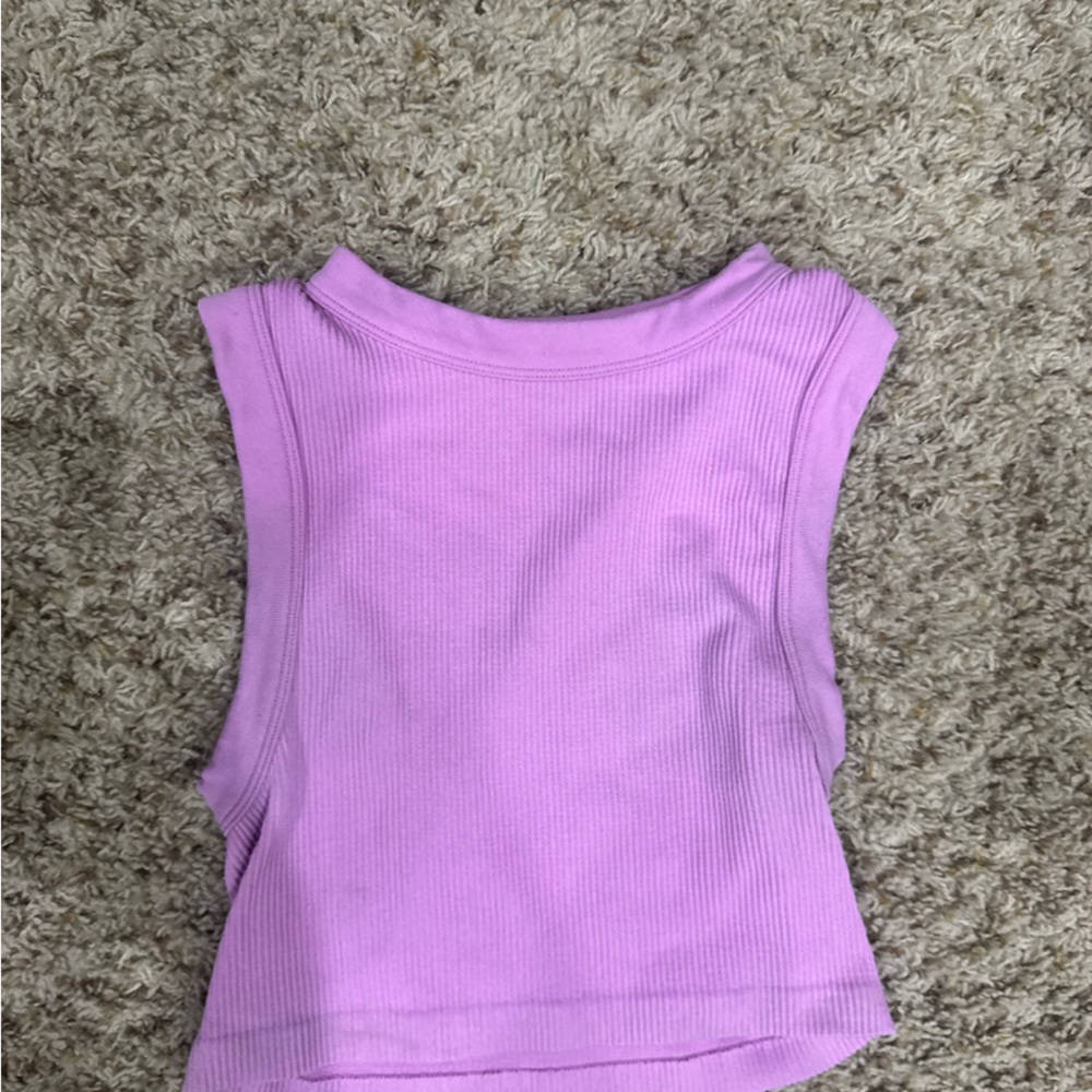Zara Lavender Ribbed Tank Top
